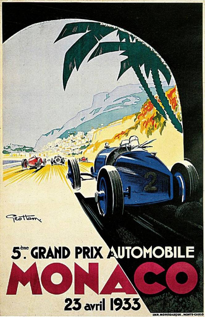 Racing Daydreams - 1933 Monaco poster by Georges Hamel